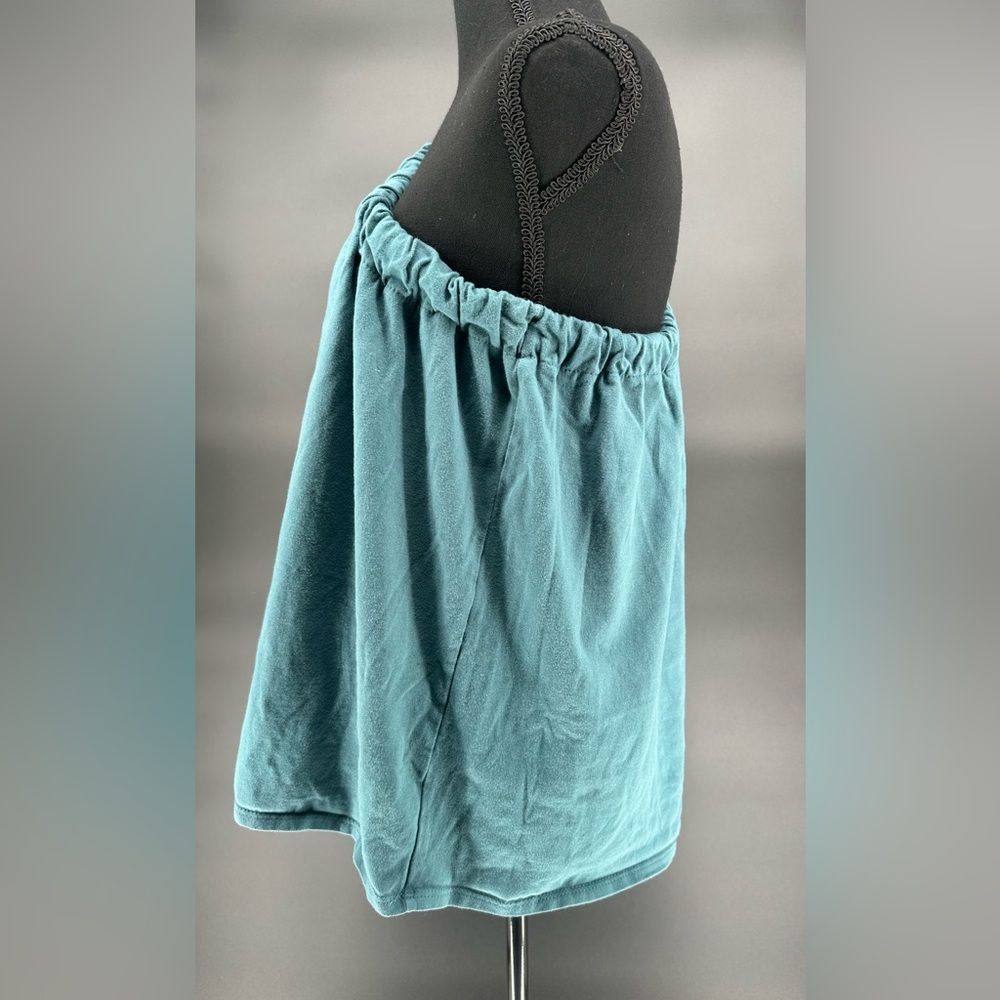 #79- BiBi One-Shoulder Teal Blue Top Size M - Picture 5 of 7